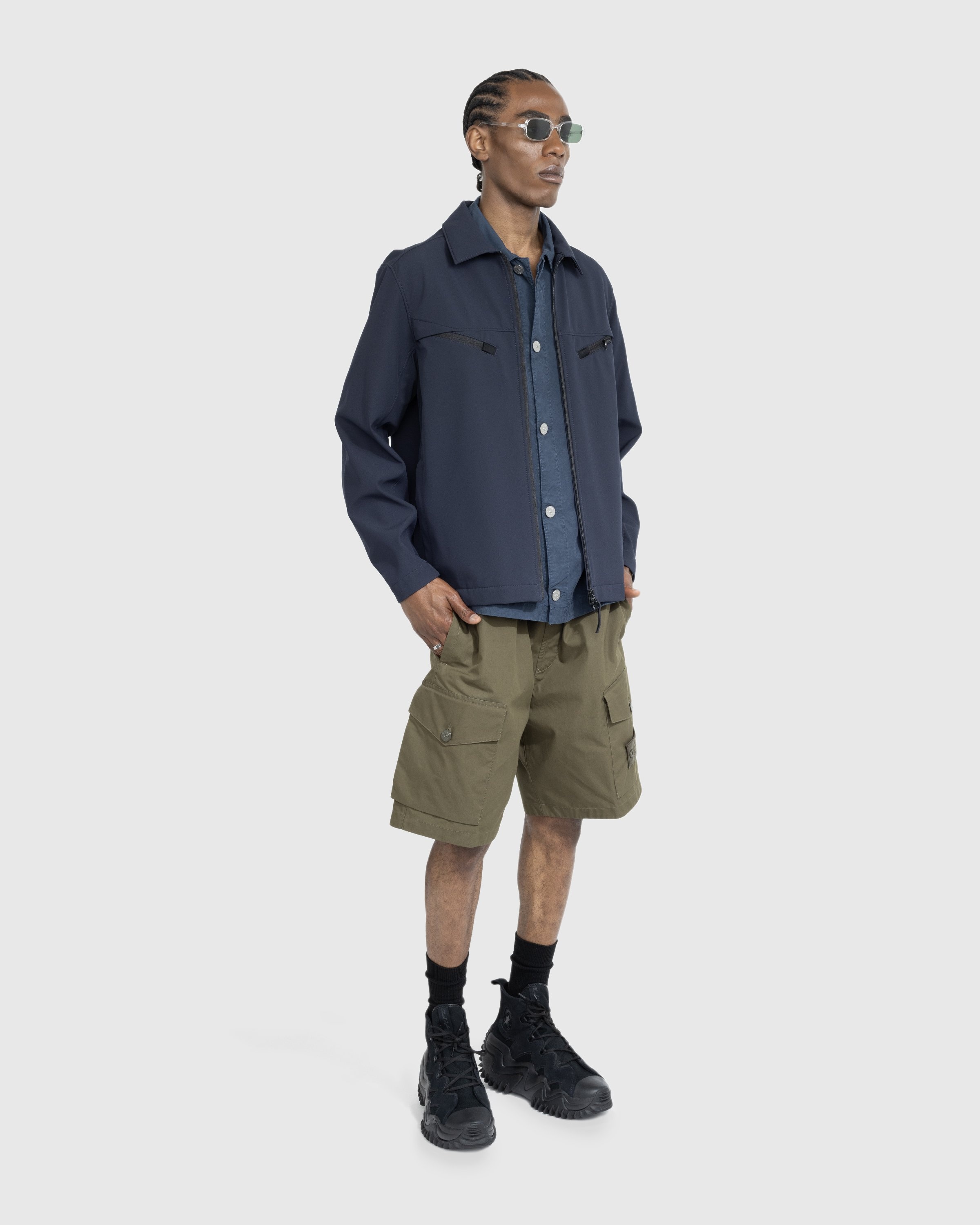 Blue stone shop island top